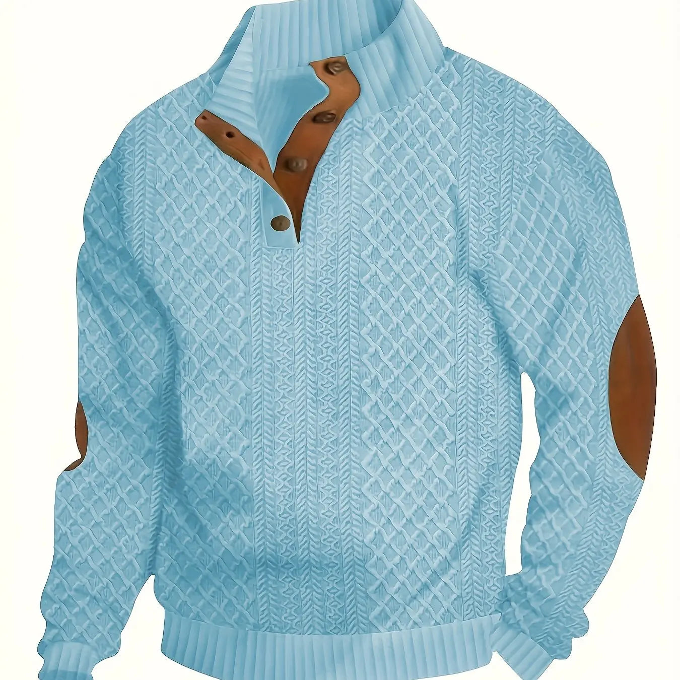 Camicia Henley da uomo tinta unita