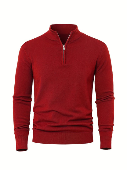 Minimalistischer Strickcardigan mit Reißverschluss für Herren